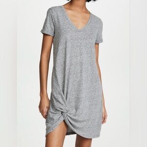 Z Supply The Triblend Side Knot Dress in Heather Gray Sz S